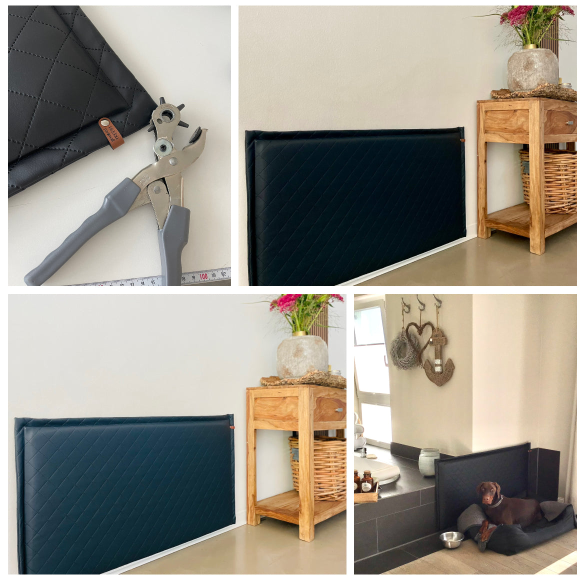 Quilted Paw Walls I Der Wandschutz für deinen Hund aus gestepptem Kunstleder